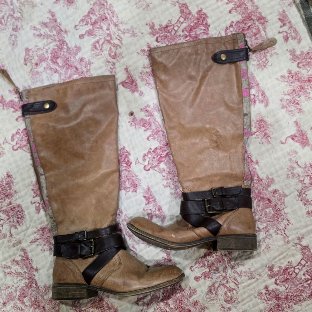 Betseyville Brown Tall Knee-High Boots Womens Size 8